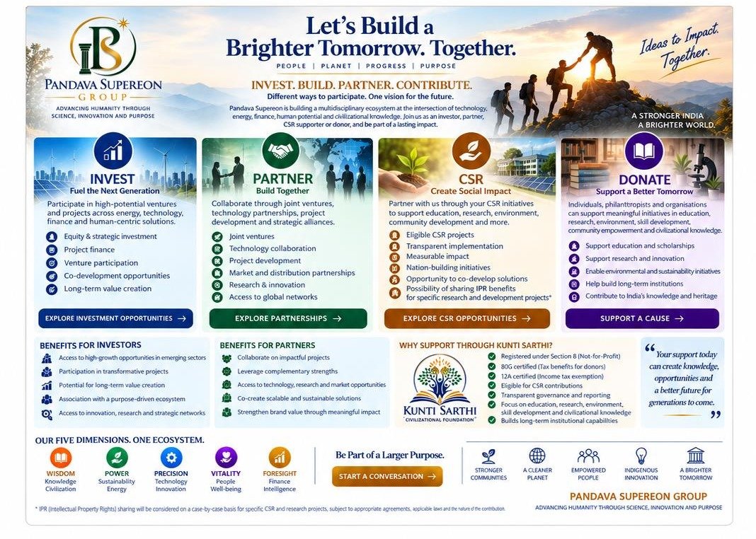 Lets Build a Brighter Tomorrow, Together ? Invest, Partner, CSR, Donate
